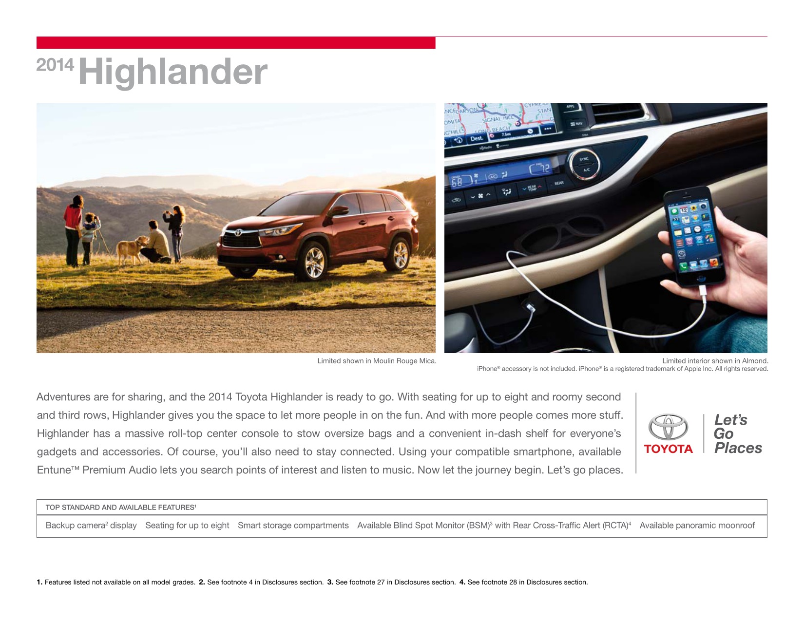 2014 Toyota Highlander Brochure Page 5